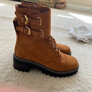 SEE BY CHLOE Mallory Buckle-Cuff Combat Boots